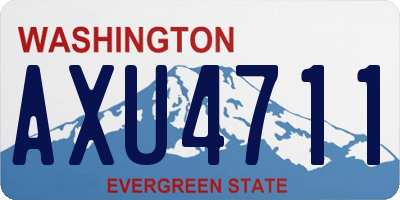 WA license plate AXU4711