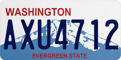 WA license plate AXU4712