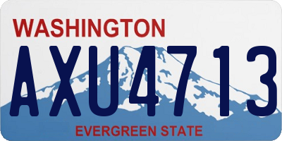 WA license plate AXU4713