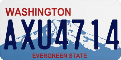 WA license plate AXU4714