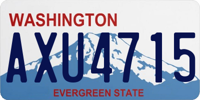 WA license plate AXU4715