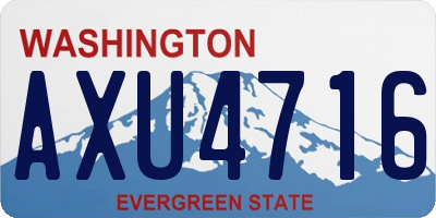 WA license plate AXU4716