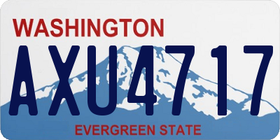 WA license plate AXU4717