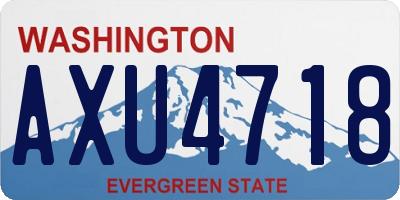 WA license plate AXU4718