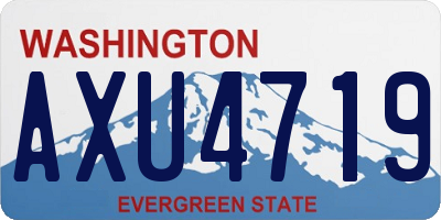 WA license plate AXU4719