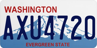 WA license plate AXU4720