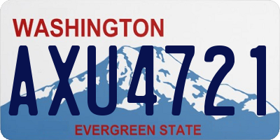 WA license plate AXU4721