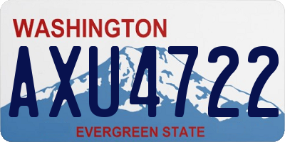 WA license plate AXU4722