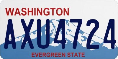 WA license plate AXU4724