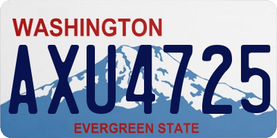 WA license plate AXU4725