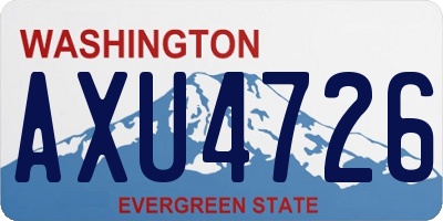 WA license plate AXU4726
