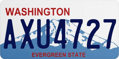 WA license plate AXU4727