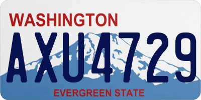 WA license plate AXU4729