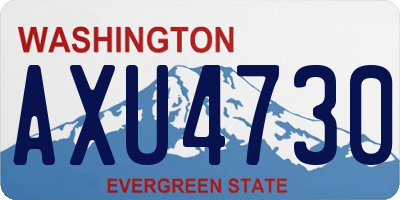 WA license plate AXU4730