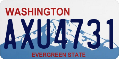 WA license plate AXU4731