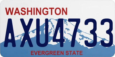 WA license plate AXU4733