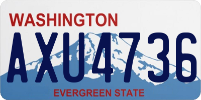 WA license plate AXU4736