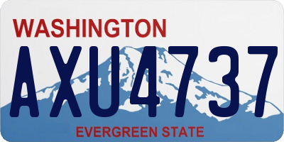 WA license plate AXU4737