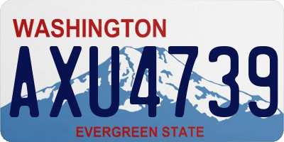 WA license plate AXU4739