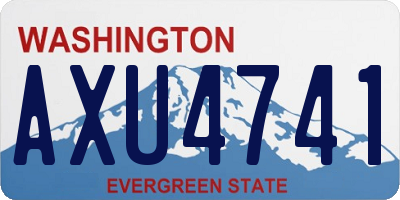 WA license plate AXU4741