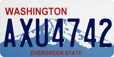WA license plate AXU4742