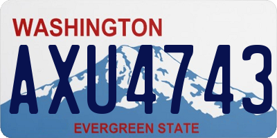 WA license plate AXU4743