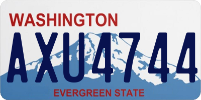 WA license plate AXU4744