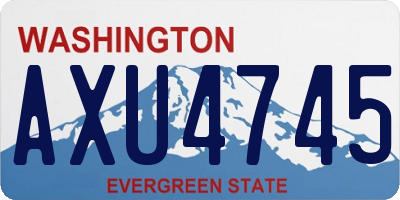 WA license plate AXU4745