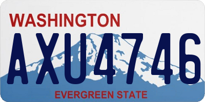 WA license plate AXU4746