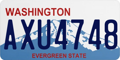 WA license plate AXU4748