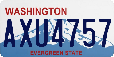 WA license plate AXU4757