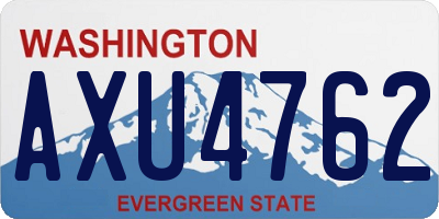 WA license plate AXU4762