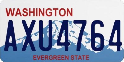 WA license plate AXU4764