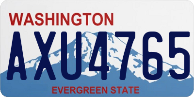WA license plate AXU4765