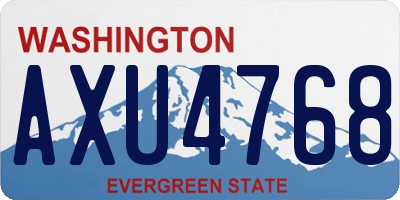 WA license plate AXU4768