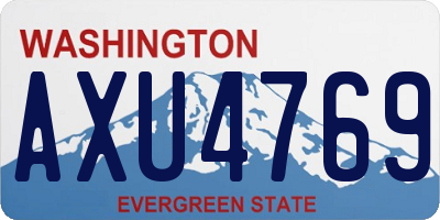 WA license plate AXU4769