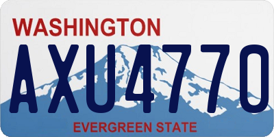 WA license plate AXU4770