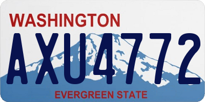 WA license plate AXU4772