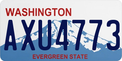 WA license plate AXU4773