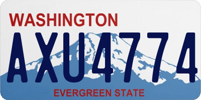 WA license plate AXU4774