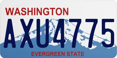 WA license plate AXU4775