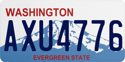 WA license plate AXU4776