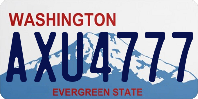 WA license plate AXU4777