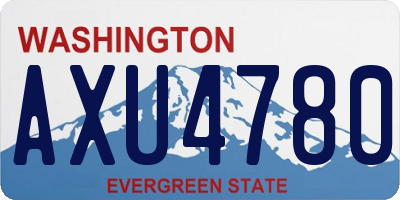 WA license plate AXU4780
