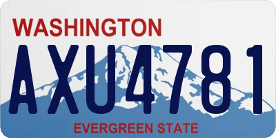 WA license plate AXU4781