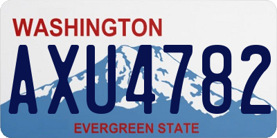 WA license plate AXU4782
