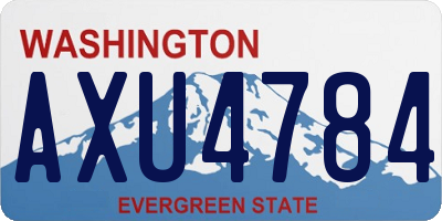 WA license plate AXU4784