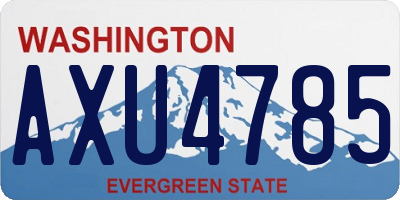 WA license plate AXU4785