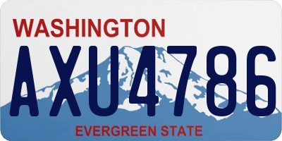 WA license plate AXU4786