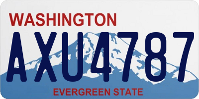 WA license plate AXU4787